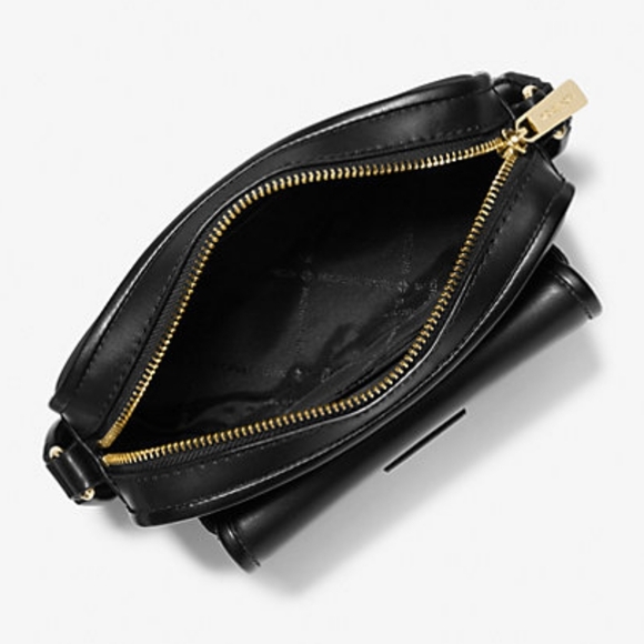 Michael Kors Bradshaw Black Leather Crossbody Bag - Picture 5 of 6